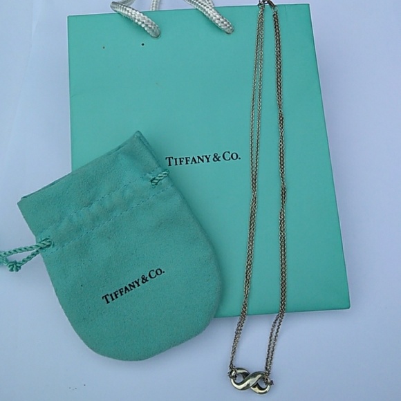 Tiffany & Co 925 Double Chain Infinity Necklace - Picture 2 of 8